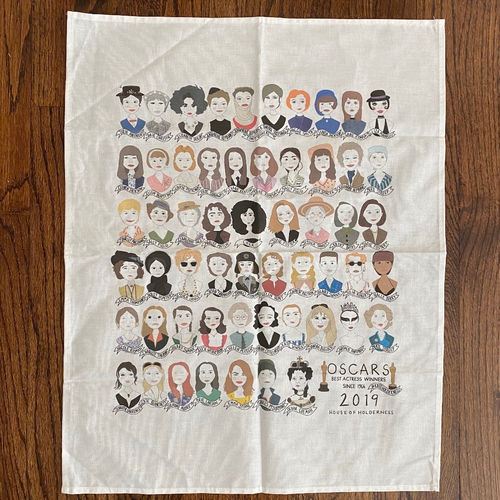 Golden Girls Best Actress Oscar Winners Tea Towel by Kate Holderness